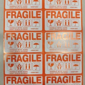 Fragile Stickers 10pcs