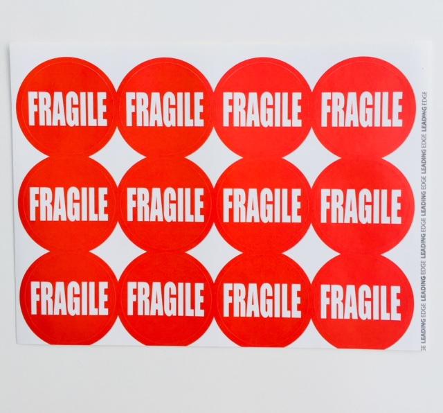 Fragile Stickers 12pcs
