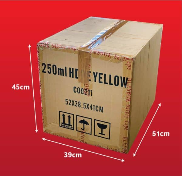 HDPE 250ml YELLOW - Pre-Used